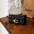Quilted Chain Crossbody Bag | Luxury Women's Shoulder Bag Handmade Leather Crossbody Purse Ladies Tote Handbags Classic Designer Brand Stylish Gift