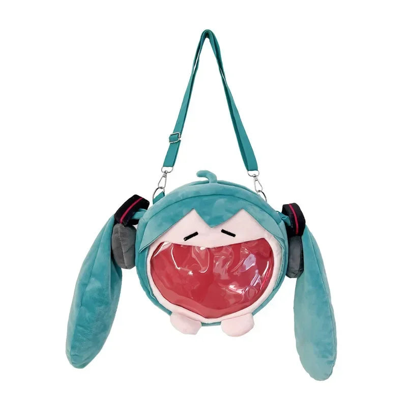 Hatsune Miku Shoulder Bag Backpack Cute Anime Plush Cartoon Kawaii Knapsack Student Bag Packet For Gifts Toys