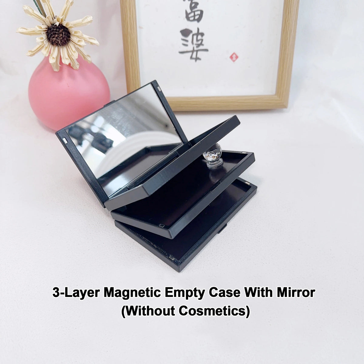 EyeShadow Magnetic Suction Packaging Box Multi Layer Makeup Self Assembling Disk Eye Shadow Storage Box Travel Portable