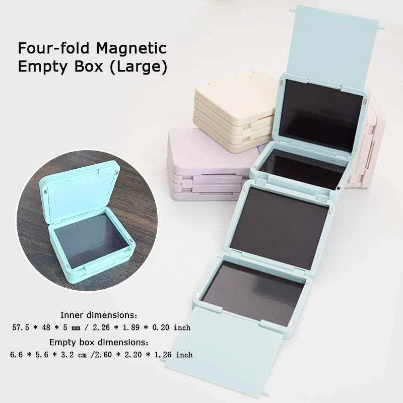 EyeShadow Magnetic Suction Packaging Box Multi Layer Makeup Self Assembling Disk Eye Shadow Storage Box Travel Portable