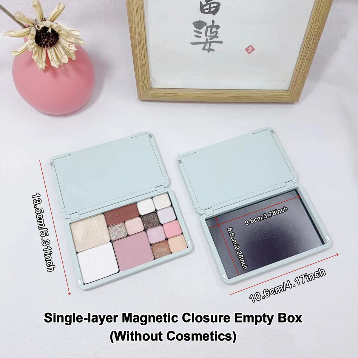 EyeShadow Magnetic Suction Packaging Box Multi Layer Makeup Self Assembling Disk Eye Shadow Storage Box Travel Portable