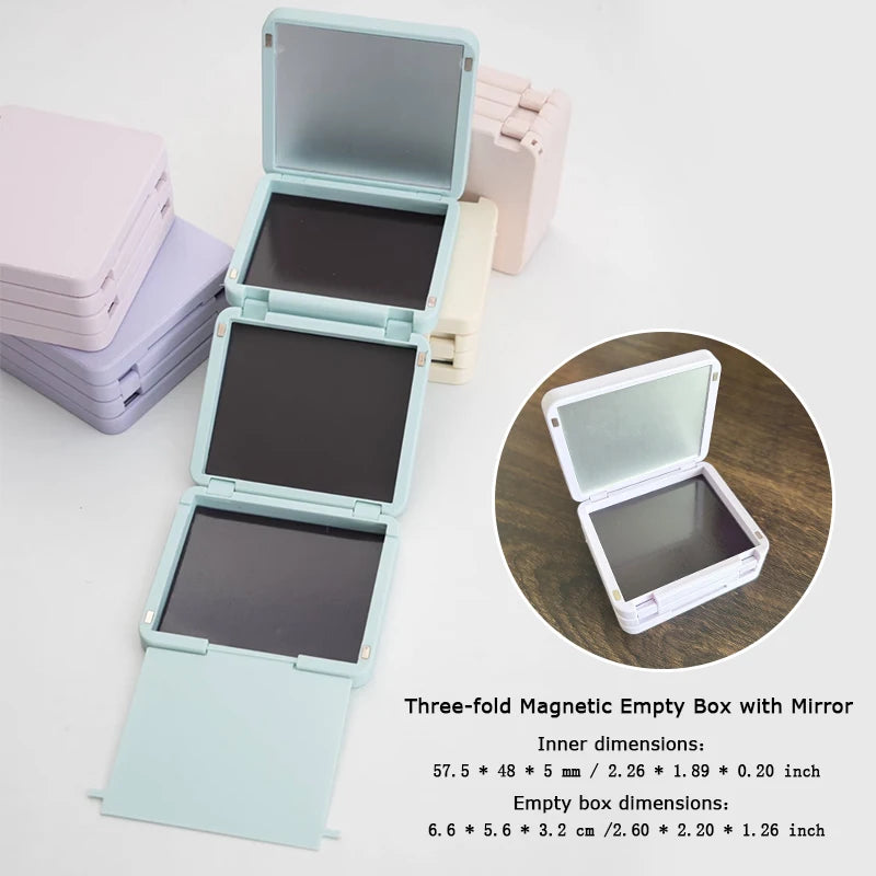 EyeShadow Magnetic Suction Packaging Box Multi Layer Makeup Self Assembling Disk Eye Shadow Storage Box Travel Portable