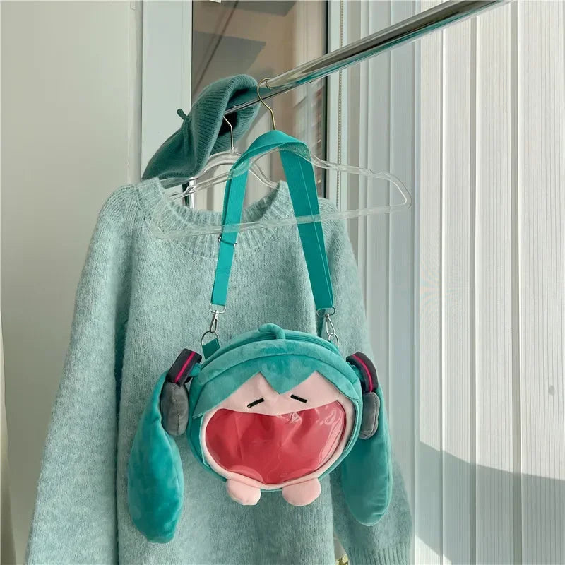 Hatsune Miku Shoulder Bag Backpack Cute Anime Plush Cartoon Kawaii Knapsack Student Bag Packet For Gifts Toys