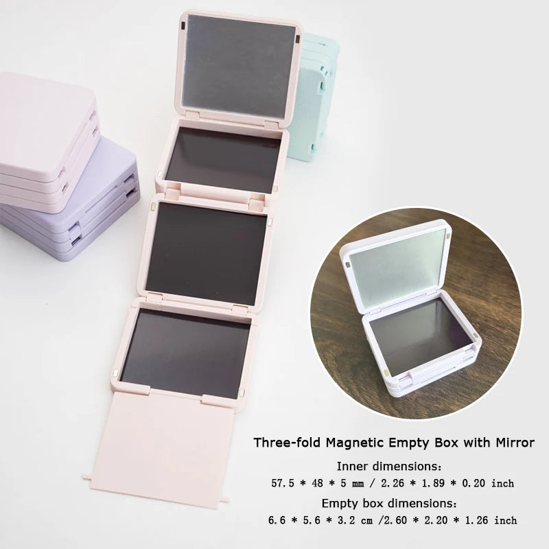 EyeShadow Magnetic Suction Packaging Box Multi Layer Makeup Self Assembling Disk Eye Shadow Storage Box Travel Portable