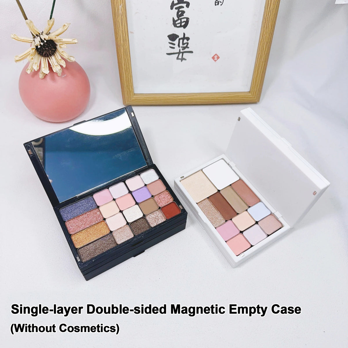 EyeShadow Magnetic Suction Packaging Box Multi Layer Makeup Self Assembling Disk Eye Shadow Storage Box Travel Portable