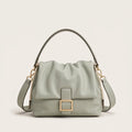 Gathered Leather Shoulder & Crossbody Bag